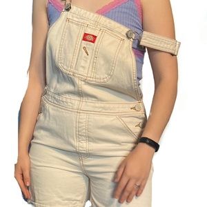 White Dickies Overalls